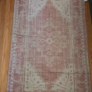 A boho throw rug